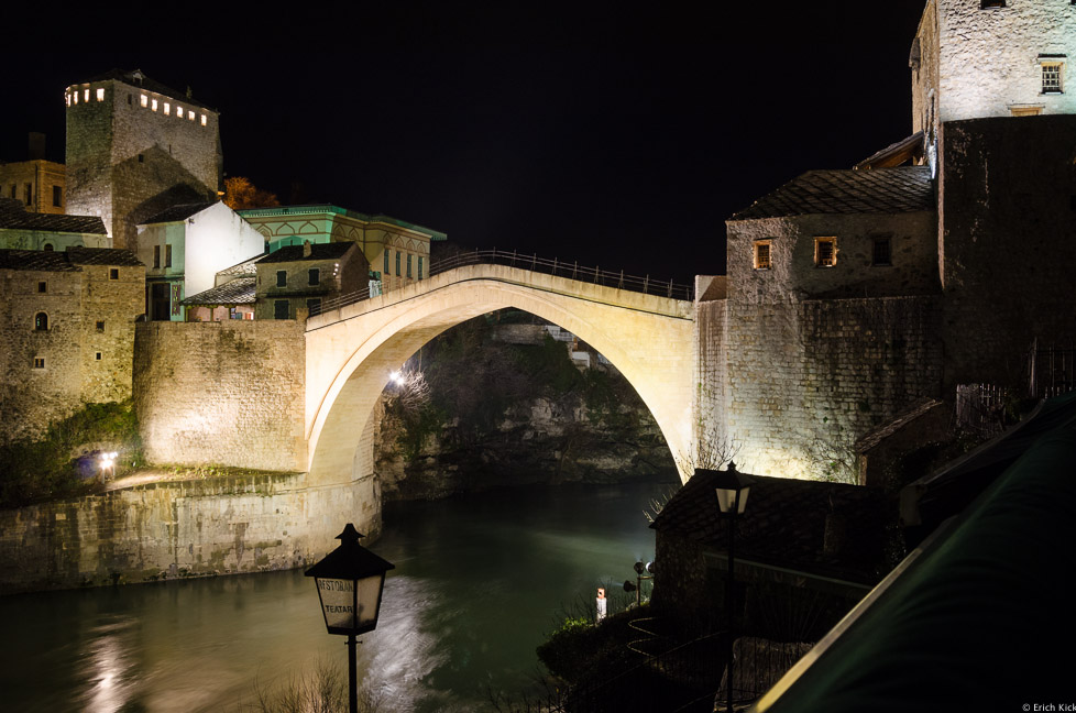 Stari Most bei Nacht